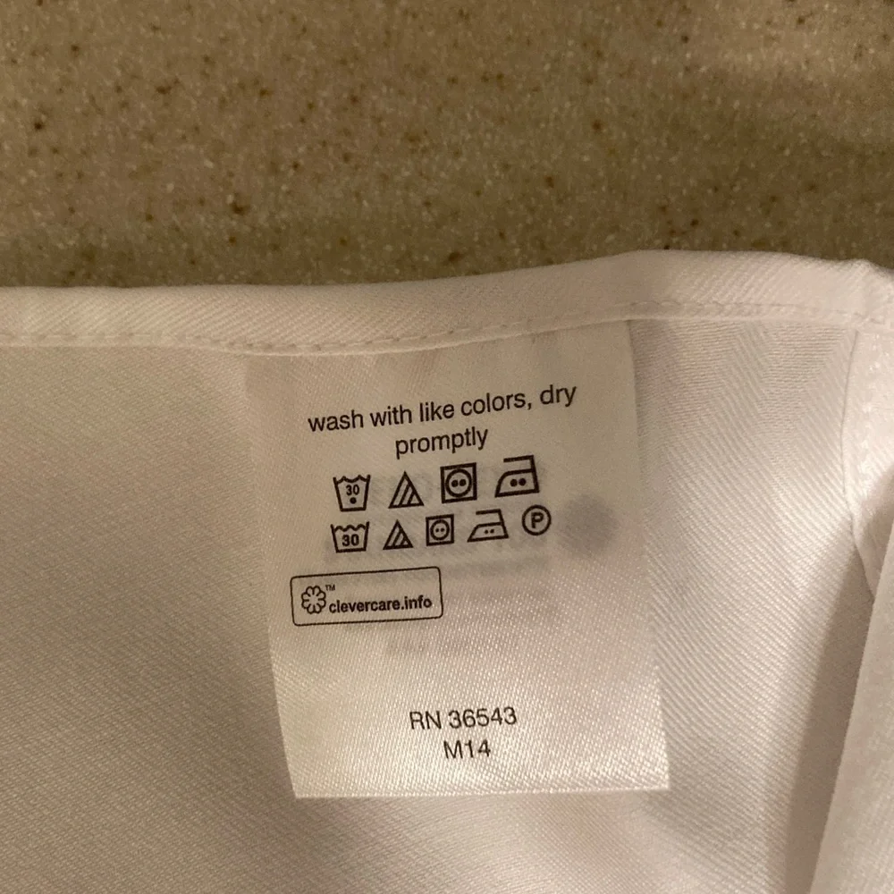 Calvin Klein White Dress Shirt Men's Size 17.5/34-35 XL - Picture 6 of 9